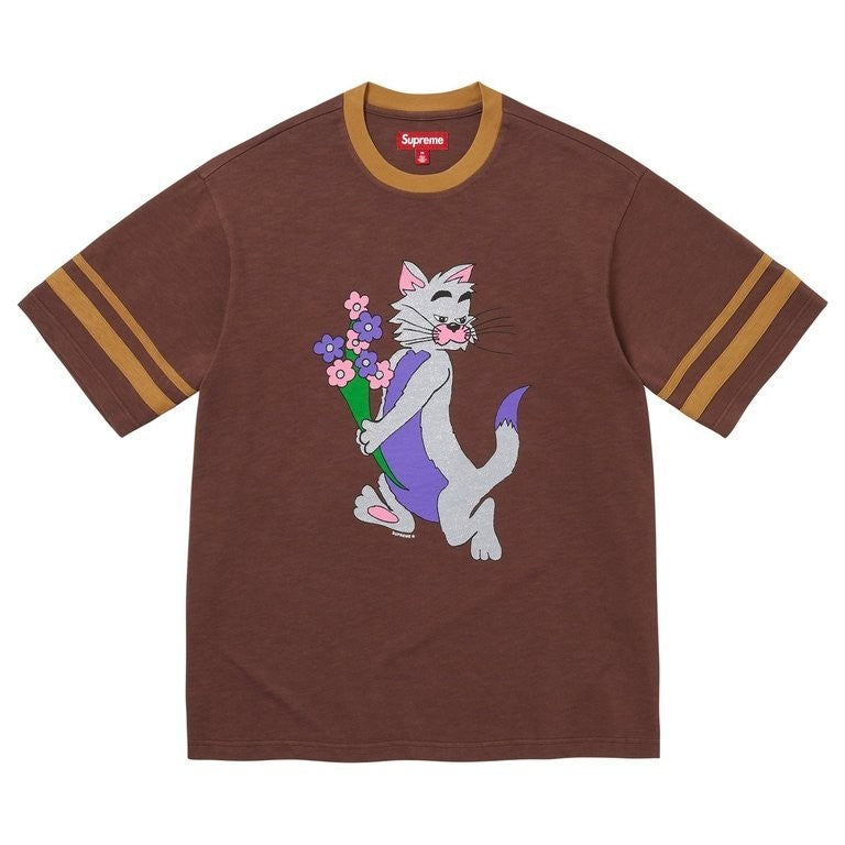 Supreme Glitter Cat S/S Top Brown