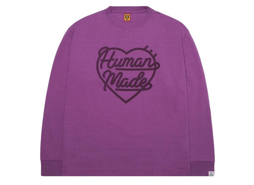 HUMAN MADE HEART L/S T-SHIRT Purple