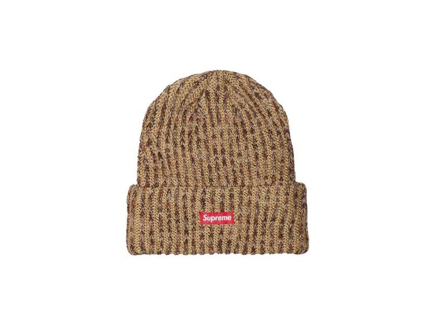 Supreme Rainbow Loose Gauge Beanie Tan