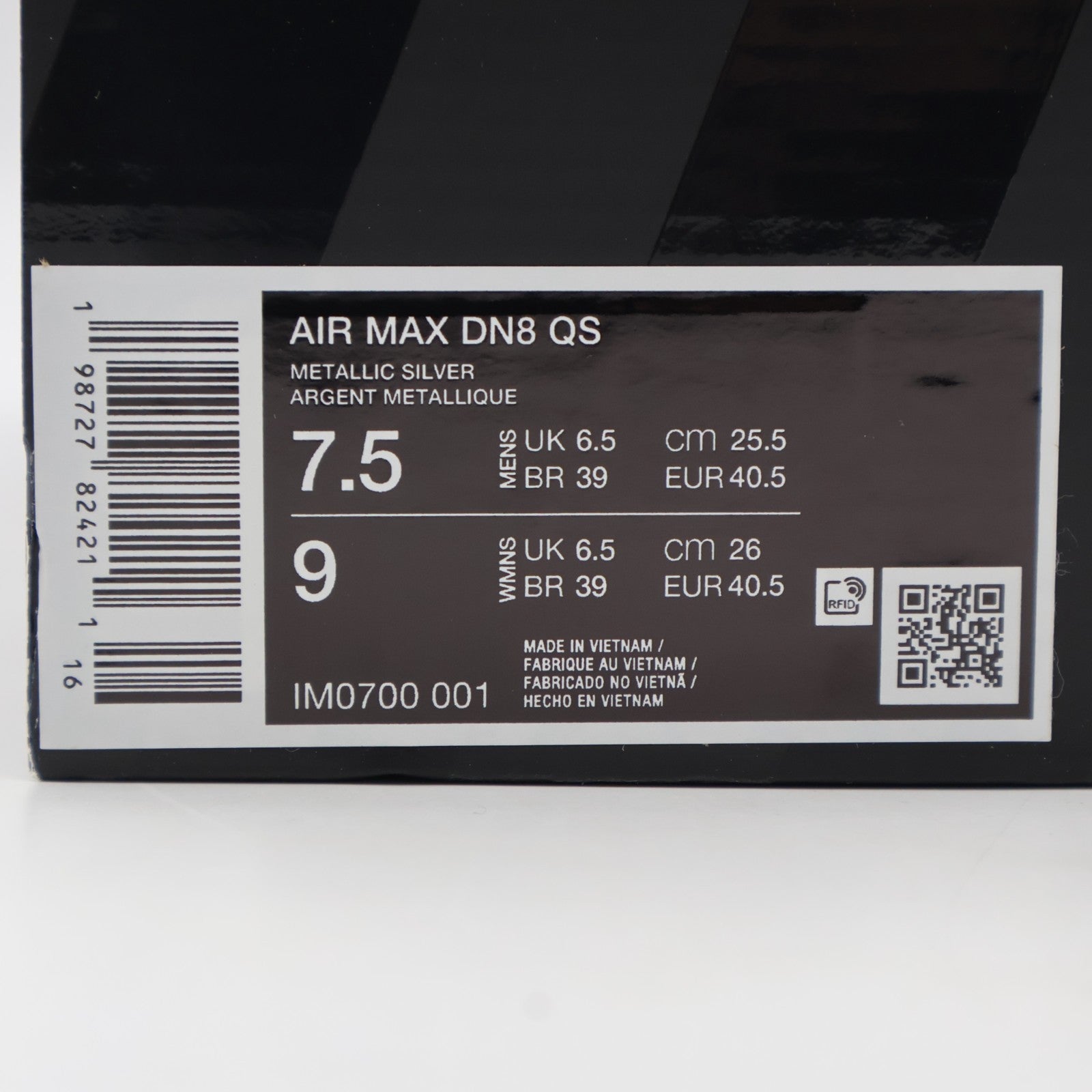 IM0700-001 Nike Air Max DN8 Metallic Silver Black (Men's)