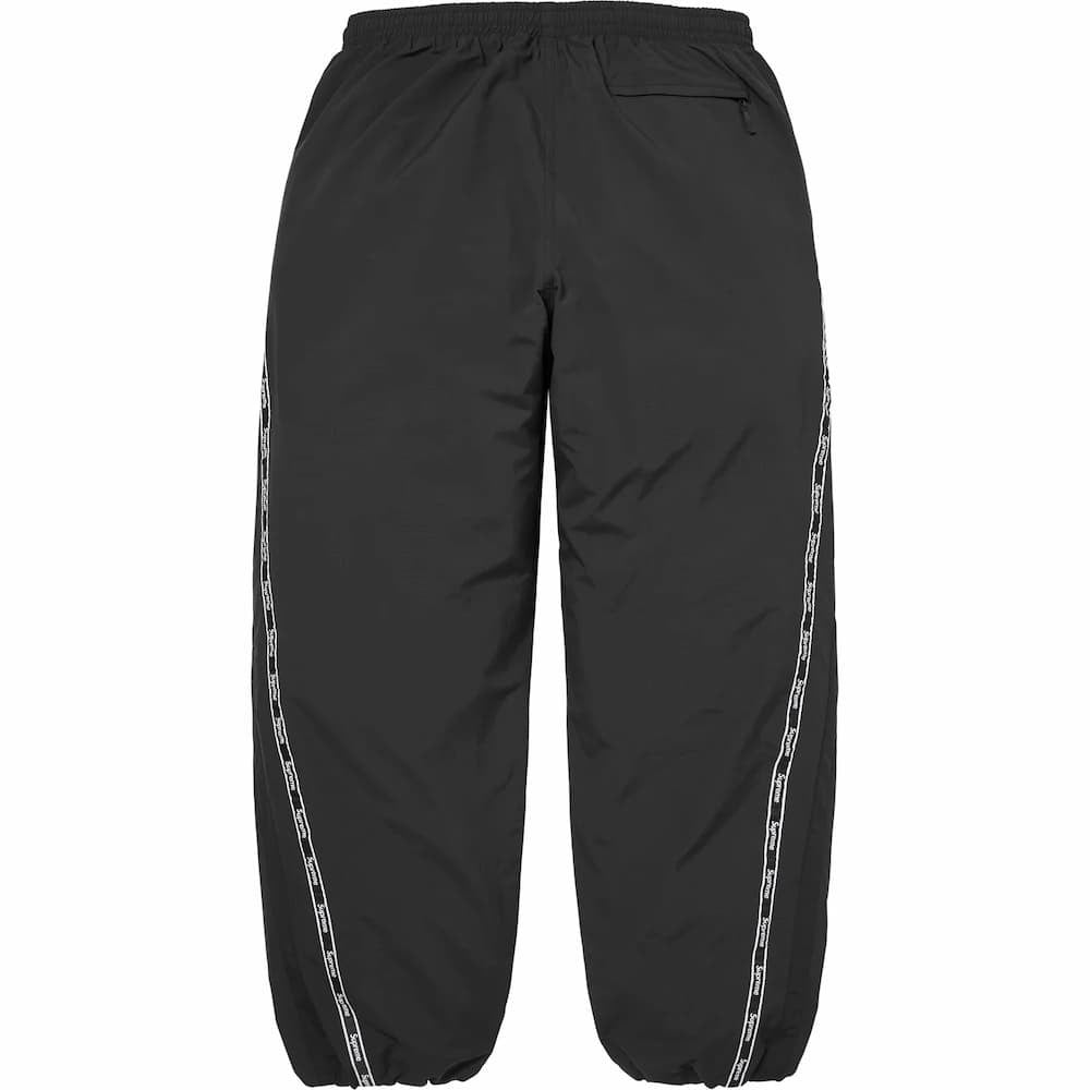 Supreme Logo Taping Track Pant Black