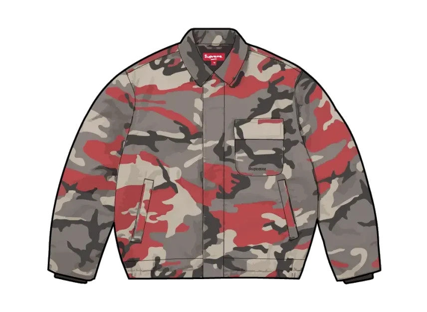 Supreme Cordura Twill Utility Jacket "Red Camo"