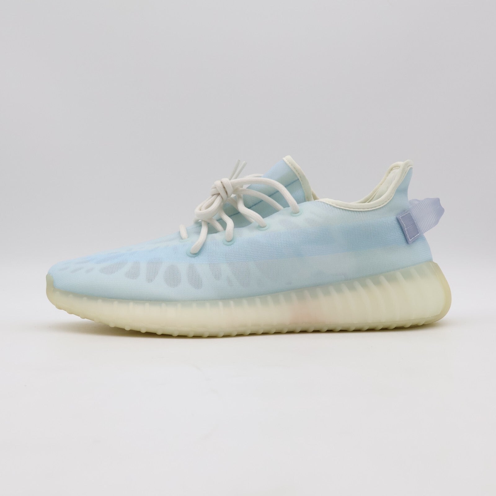 GW2869 Adidas Yeezy Boost 350 V2 Mono Ice Light Crystal Blue White Beige Aqua