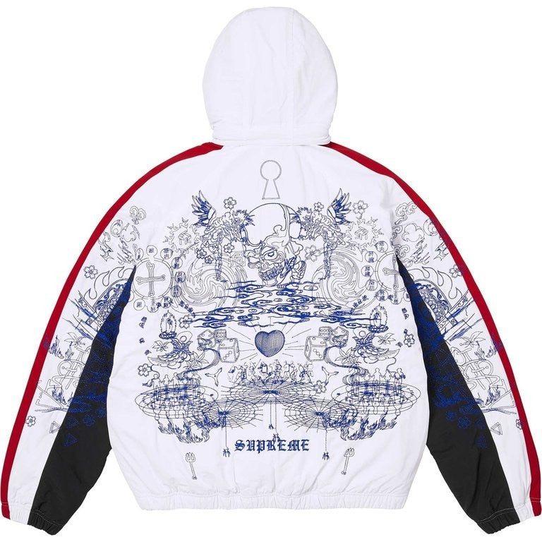 Supreme AOI Fleece Lined Track Jacket White