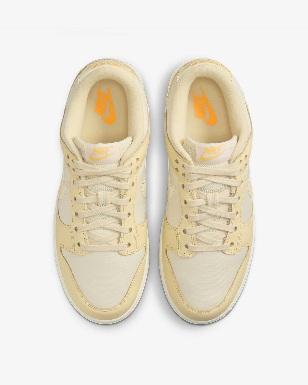 FZ2552-100 Nike Dunk Low Muslin Pale Ivory Laser Orange Team Gold (Women's)
