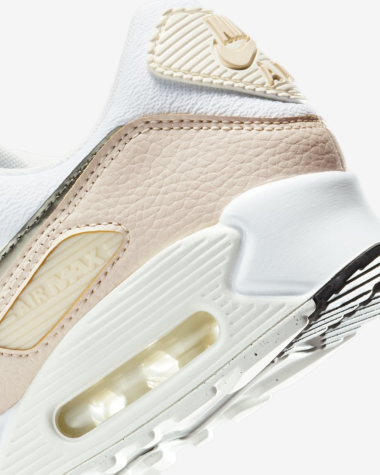 HM8128-101 Nike Air Max 90 White Flat Pewter (Women's)