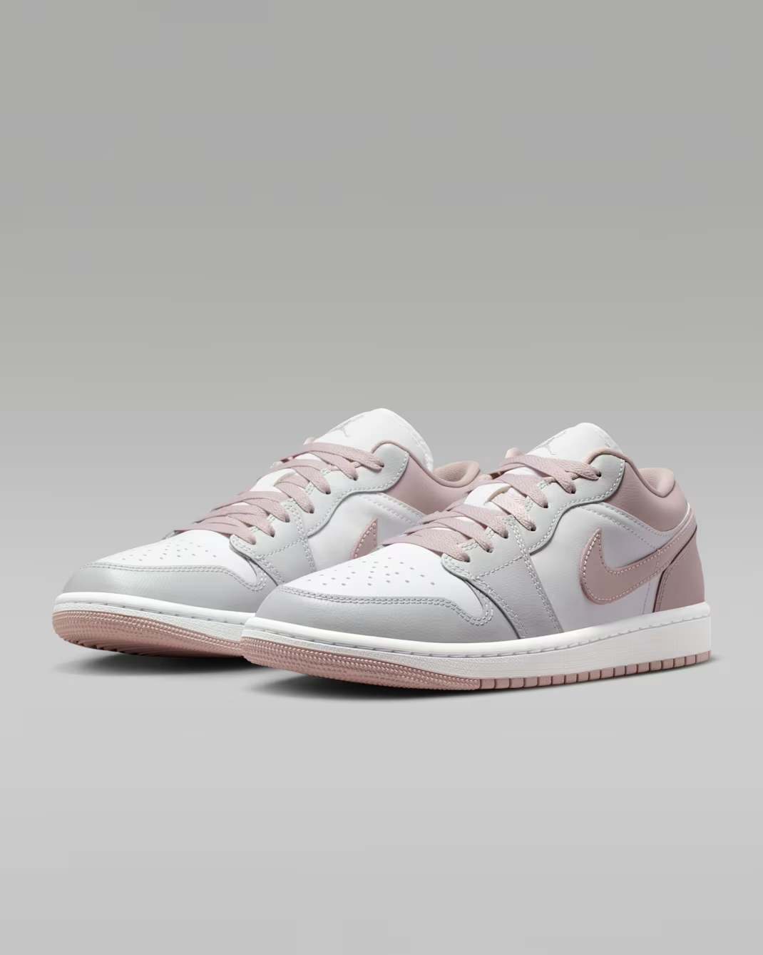DC0774-606 Nike Air Jordan 1 Low Particle Rose White Neutral Grey (Women's)