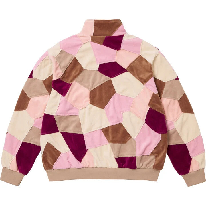 Supreme Patchwork Velour Track Jacket Tan