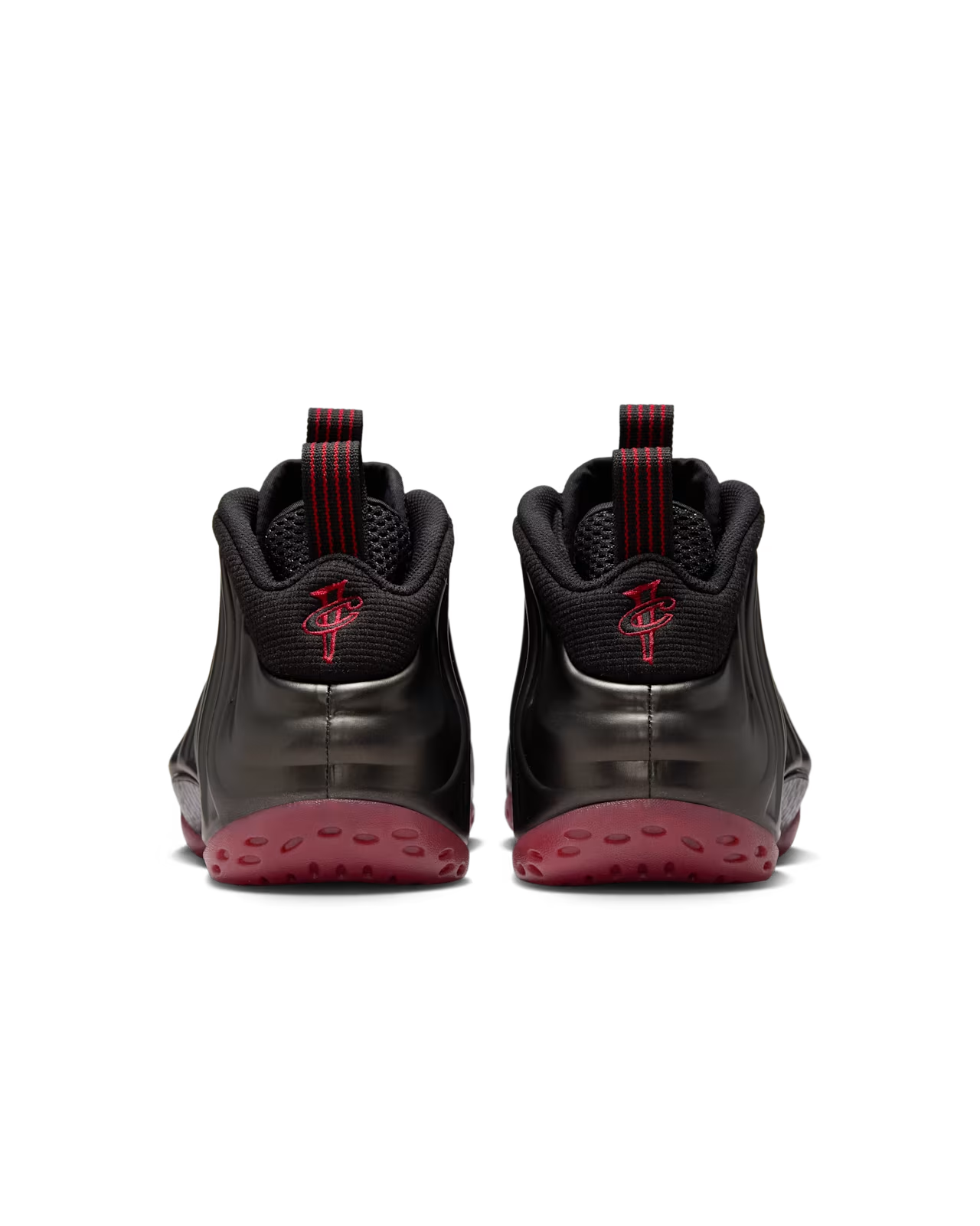 IB2219-001 Nike Air Foamposite One Cough Drop Black and Varsity Red 2025 (Men's)