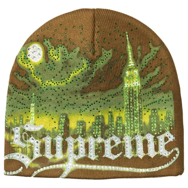 Supreme Cityscape Beanie Brown