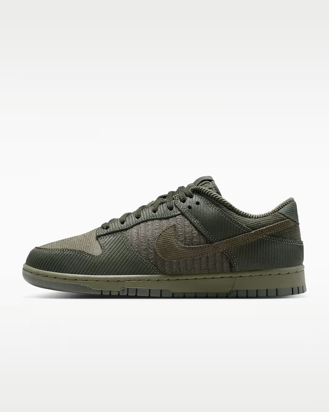 IB7746-300 Nike Dunk Low Retro PRM "Cargo Khaki/Medium Olive" (Men's)