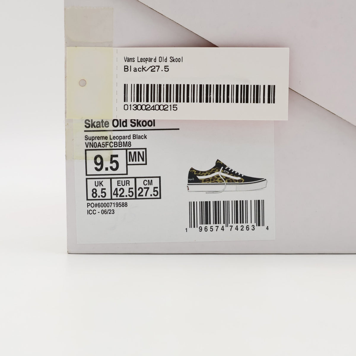 VN0A5FCBBM8 Supreme Vans Leopard Old Skool Black White (Men's)