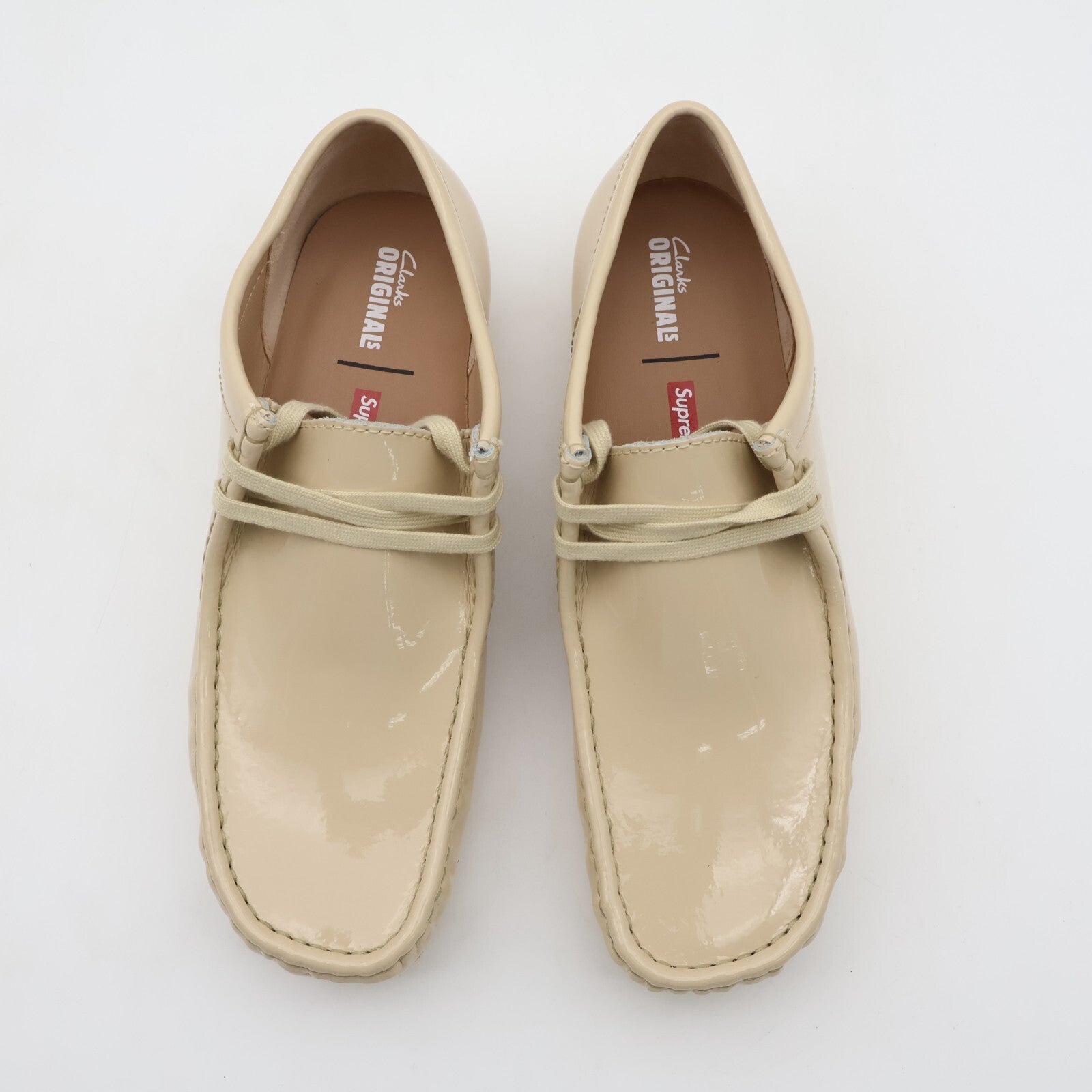 26176857 Supreme Clarks Patent Leather Wallabee Beige (Men's)
