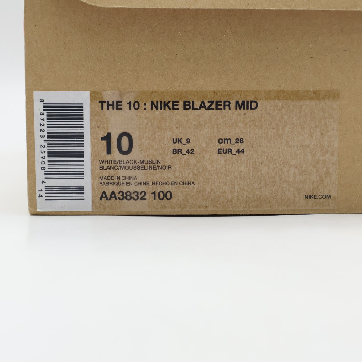 AA3832-100 Off-White Ã Nike The Ten Blazer Mid White (Men's)