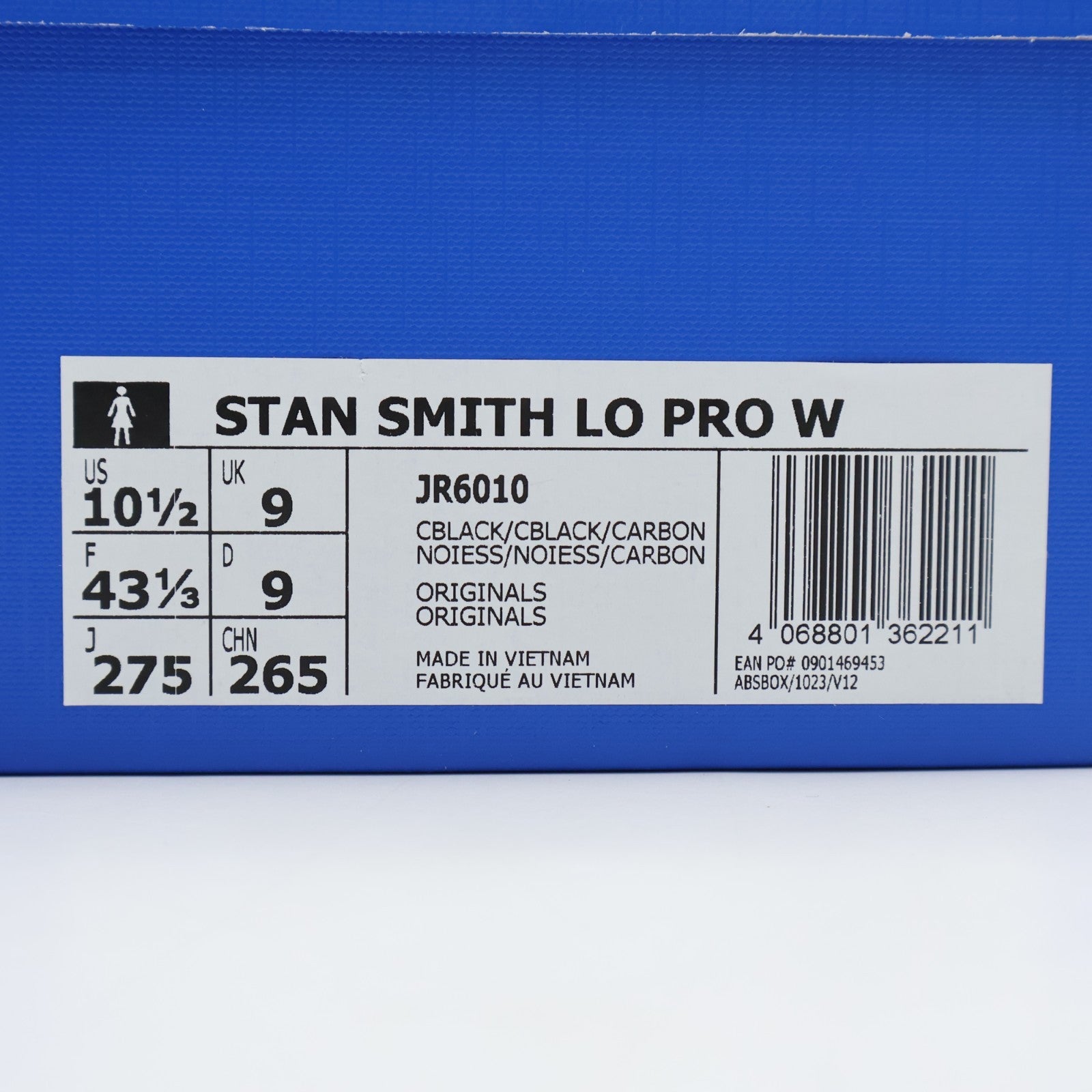 JR6010 adidas Originals Stan Smith Lo Pro Core Black Carbon (Women's)