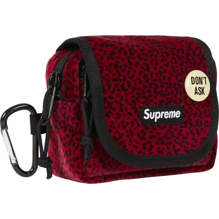 Supreme Velvet Mini Pouch Red Leopard