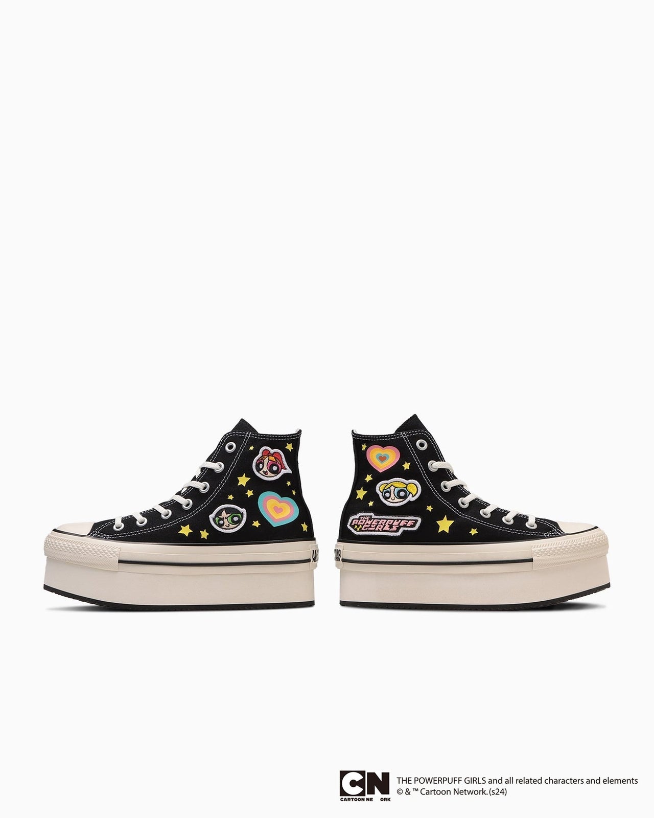 31312821 The Powerpuff Girls Converse All Star Chunkyline Hi Black (Women's)