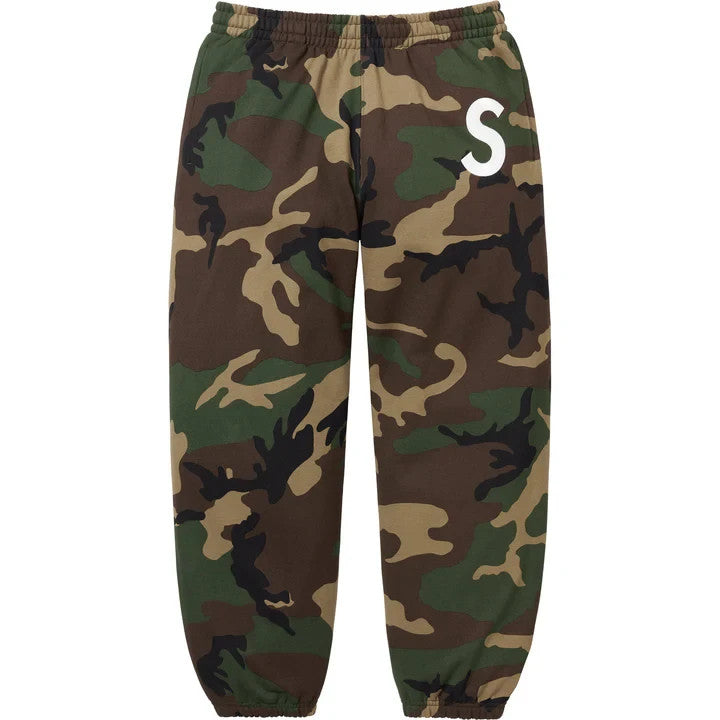 Supreme S Logo Sweatpant Woodland Camo