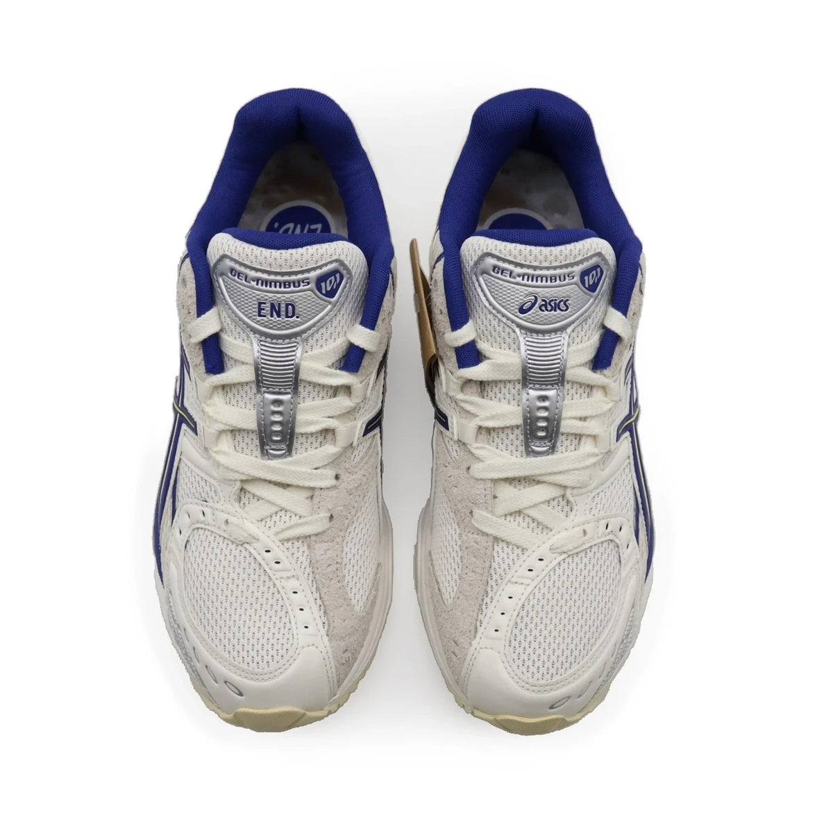 1203A875-250 END. Asics Gel-Nimbus 10.1 Snow White Sodalite Blue (Men's)