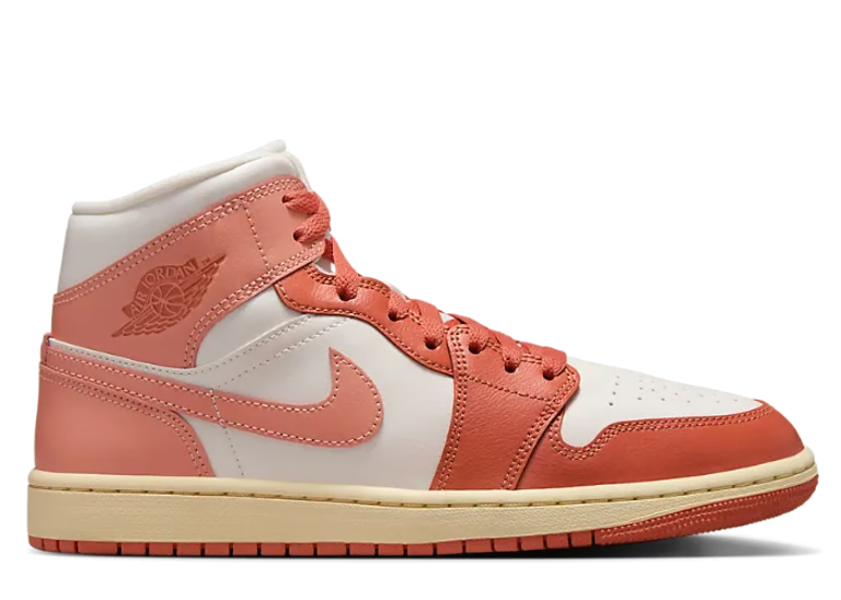 BQ6472-180 Nike Women's Air Jordan 1 Mid Madder Root (Women's)