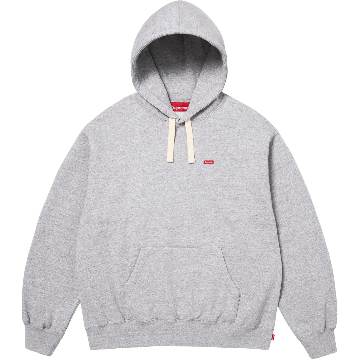 Supreme Small Box Drawcord Hooded Sweatshirt (26SS) Heather Grey