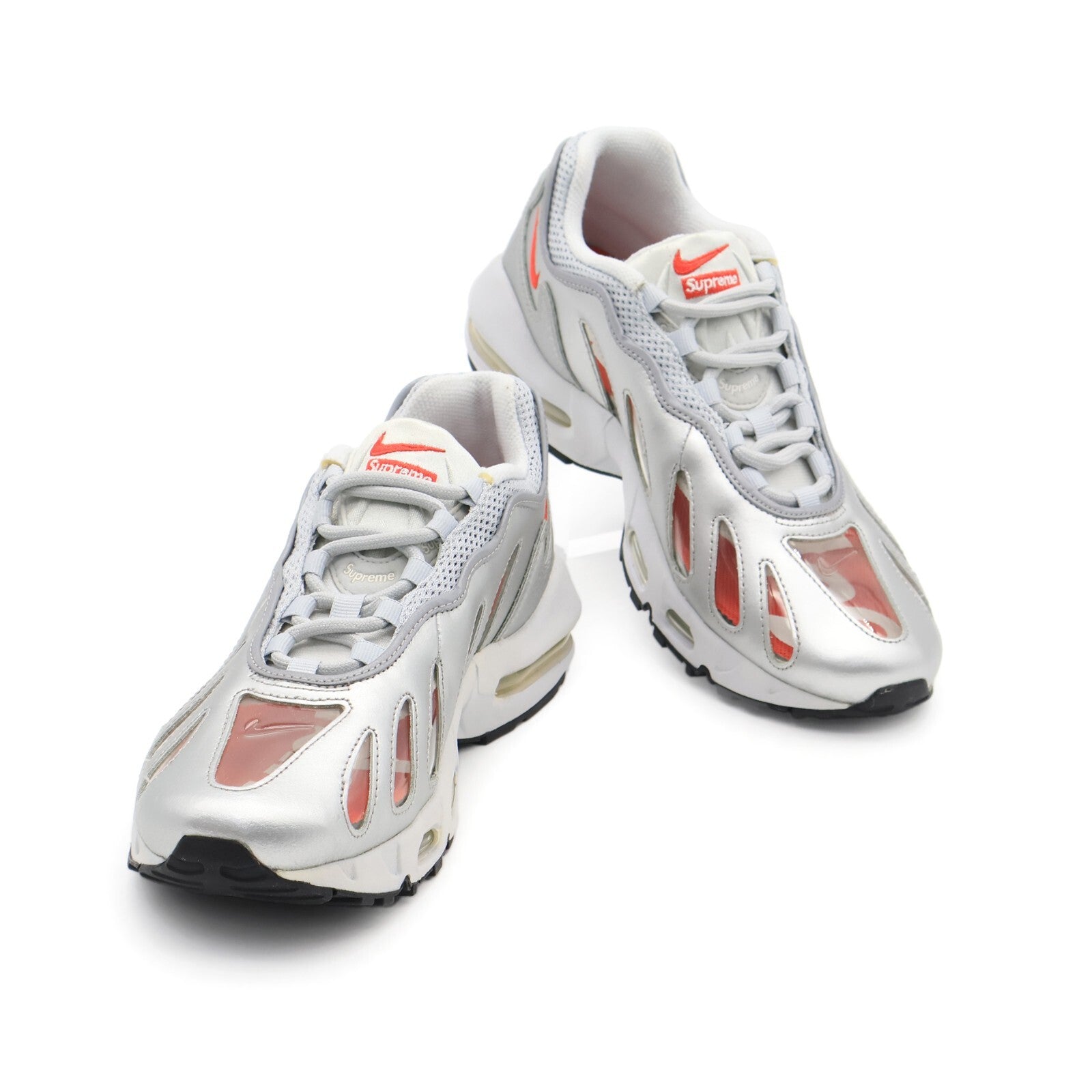 CV7652-001 Nike Air Max 96 Supreme Metallic Silver Bullet Speed Red (Men's)
