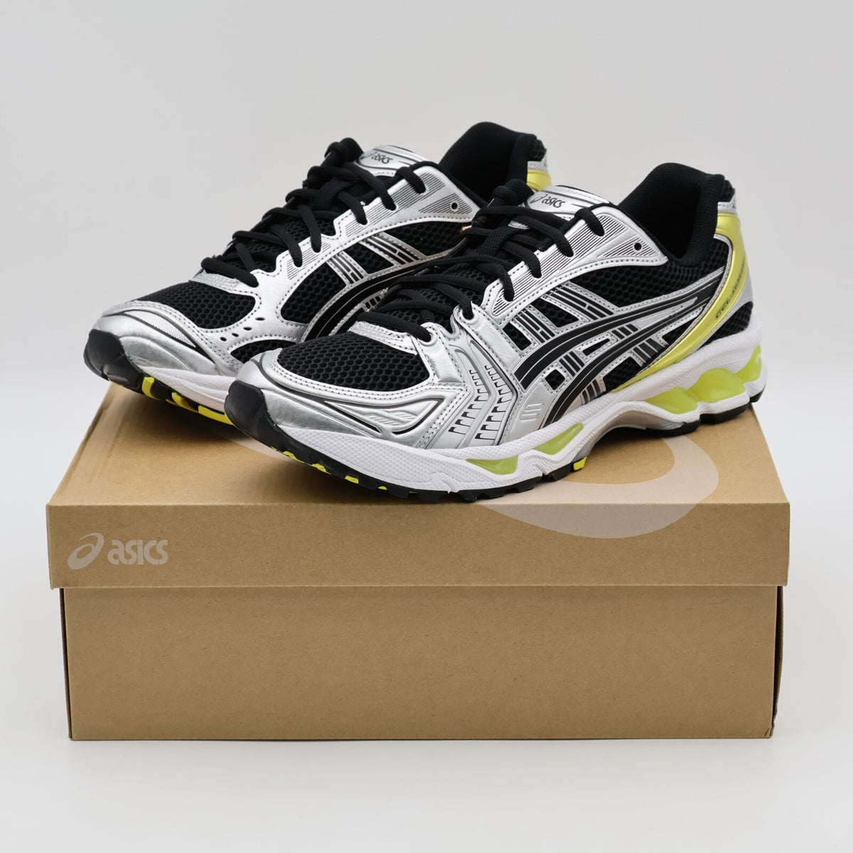 1203A537-001 Asics Gel-Kayano 14 Black Lemon Spark (Men's)