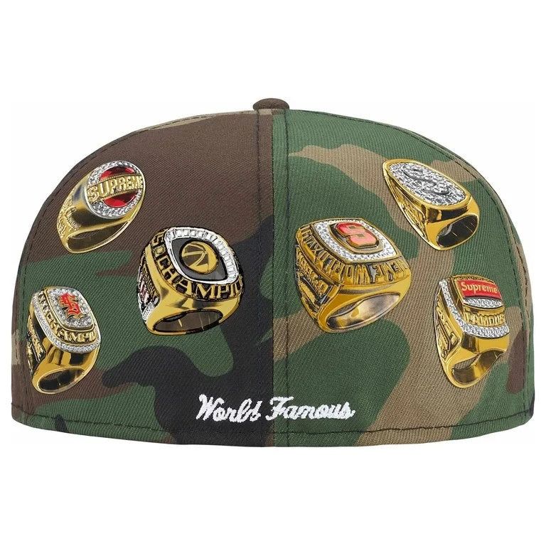 Supreme Rings Box Logo New Era Woodland Camo