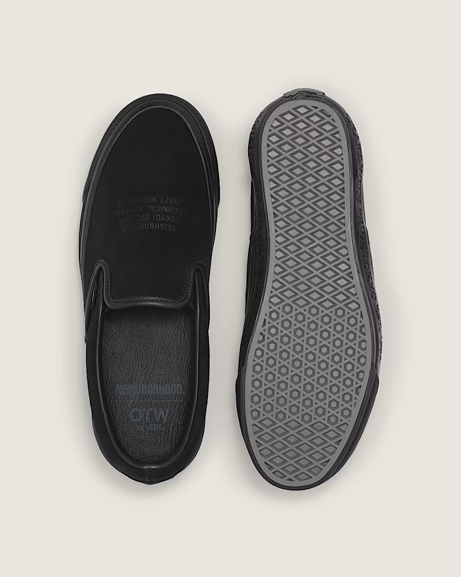 SNDN-SNKR-10282 NEIGHBORHOOD Ã OTW by Vans Classic Slip-On 98 Black (Men's)