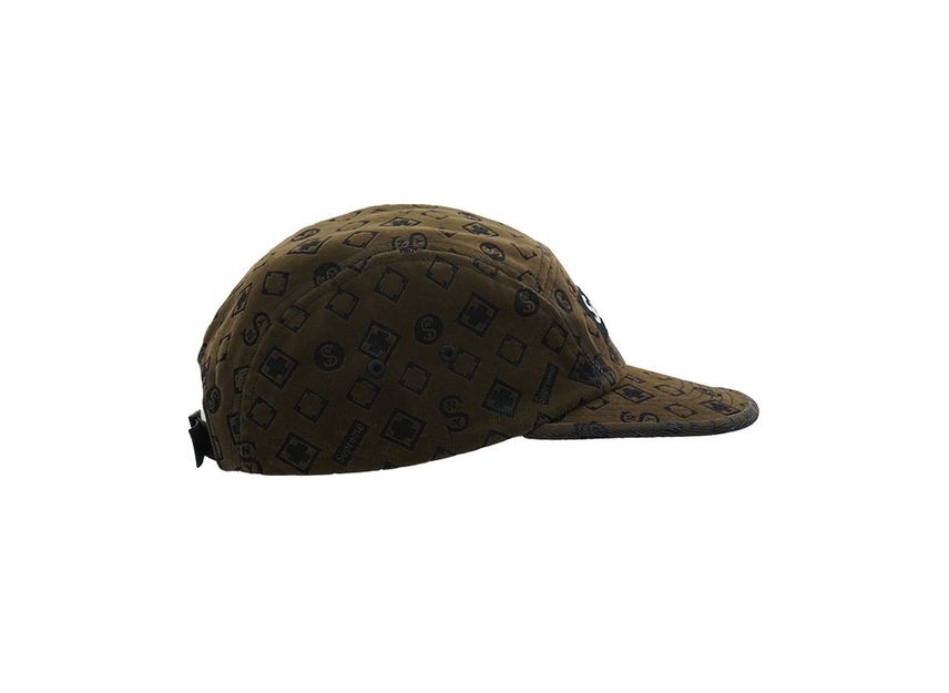 Supreme Flocked Denim Camp Cap Black