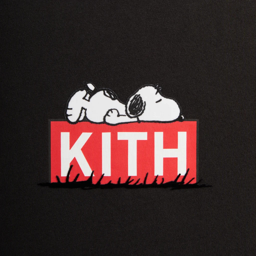 Kith for Peanuts Doghouse Classic Logo Tee Black