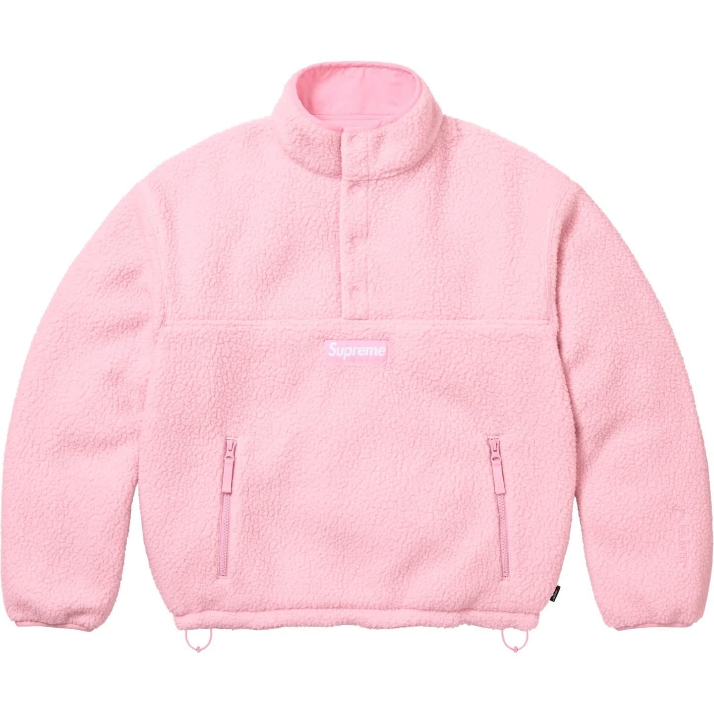 Supreme Polartec Shearling Reversible Pullover Pink