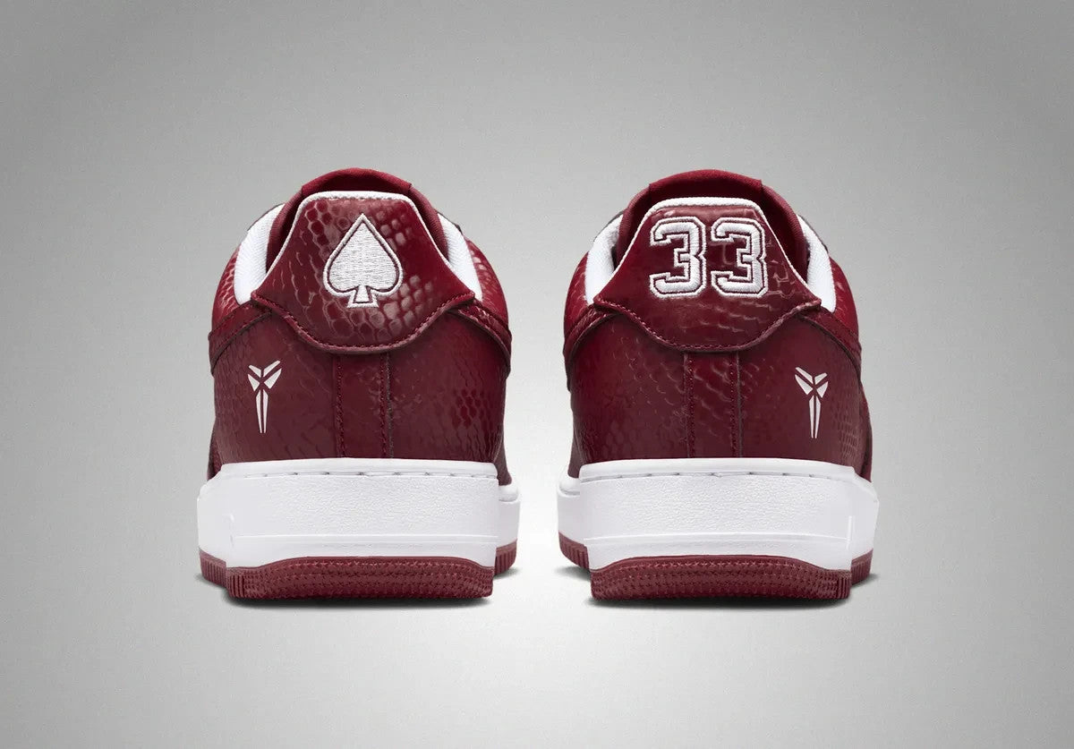 IB0018-600 Kobe Bryant Forever Ã Nike Air Force 1 Low QS Team Red White