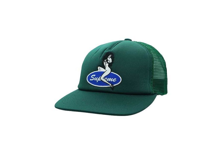 Supreme Pin Up Mesh Back 5-Panel Green