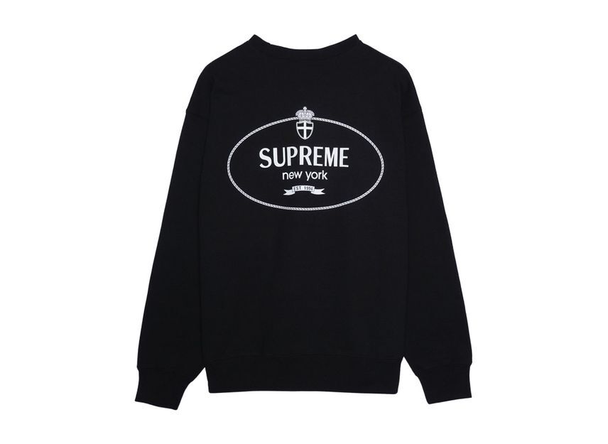 Supreme Crest Crewneck Black