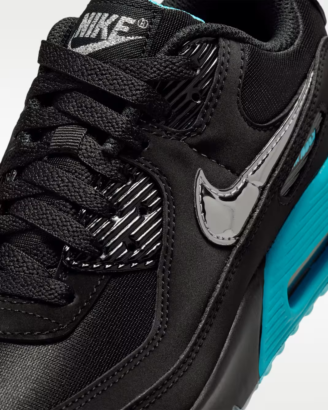 IM7744-001 Nike GS Air Max 90 SE "Black/Gamma Blue" (Kids)