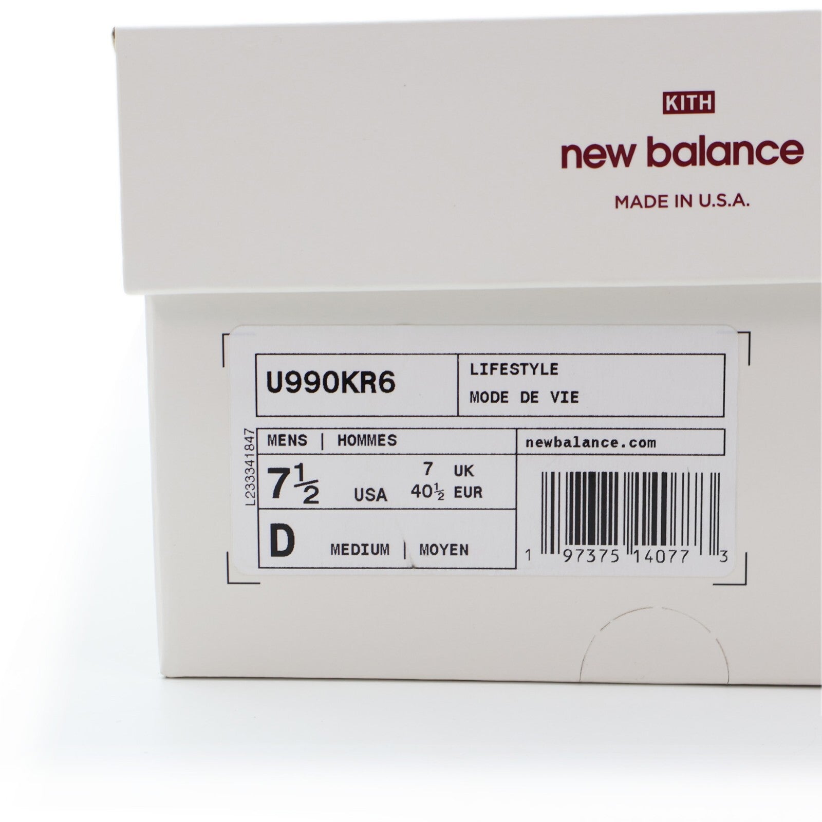 U990KR6 KITH New Balance 990V6 Ronnie Fieg & MSG Navy MiUSA (Men's)