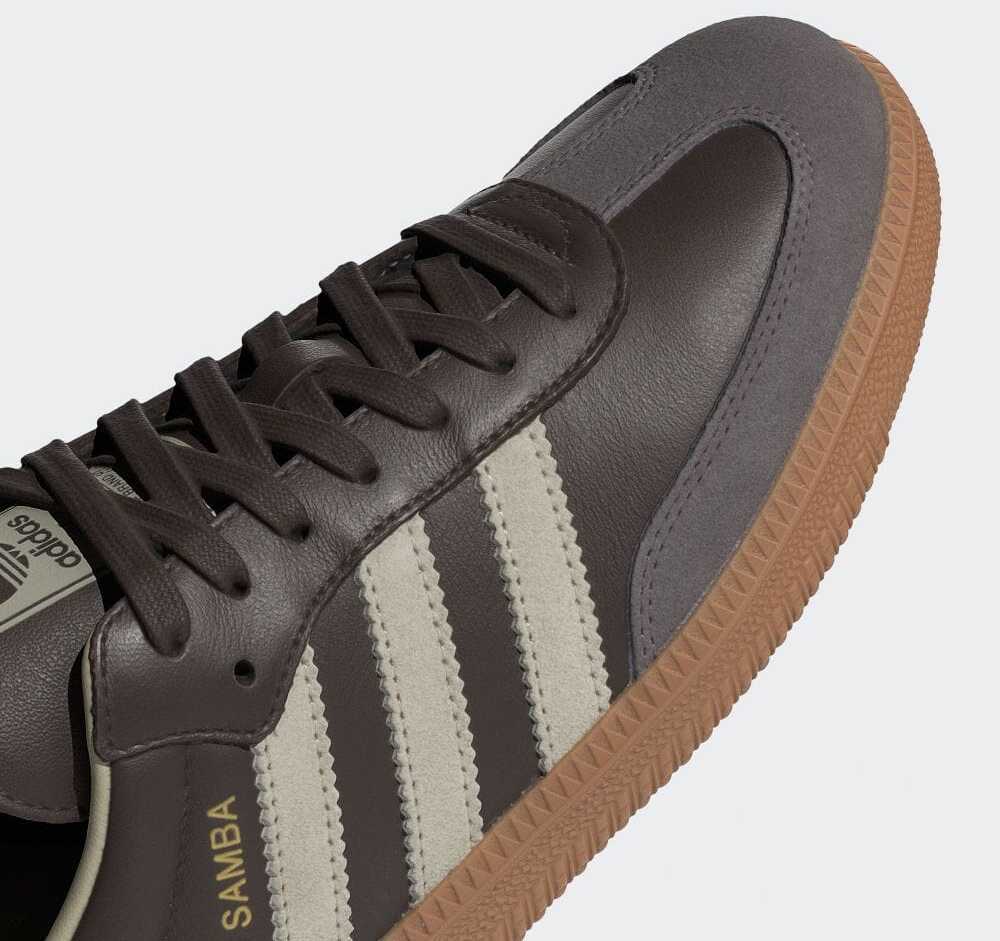 ID1481 adidas Originals Samba OG Brown Putty Grey Gold Metallic (Men's)