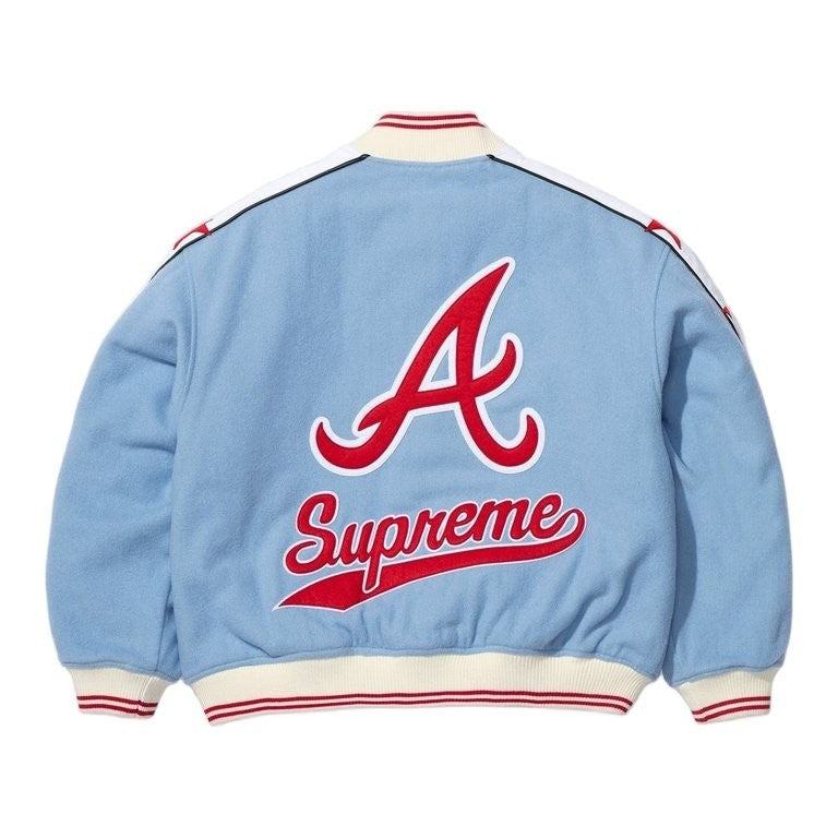 Supreme Mitchell Ness Teams Varsity Jacket Light Blue