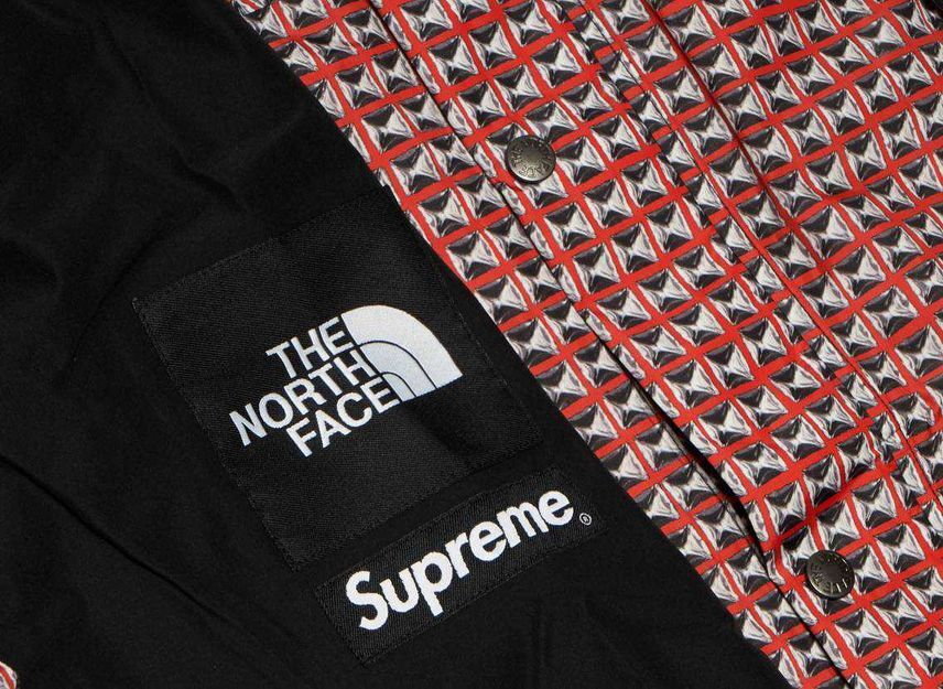 Supreme The North Face Studded Mountain Light Jacket Red