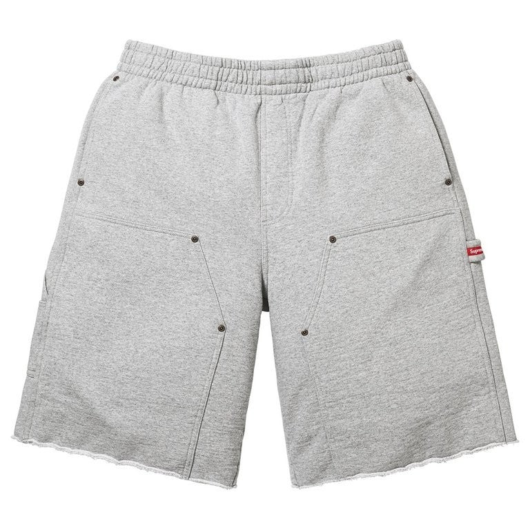 Supreme Double Knee Painter Sweatshort Heather Grey