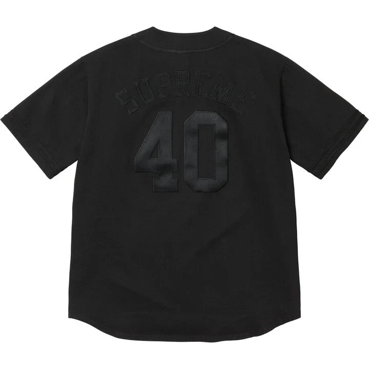 Supreme 40 Acres Twill Baseball Jersey Black