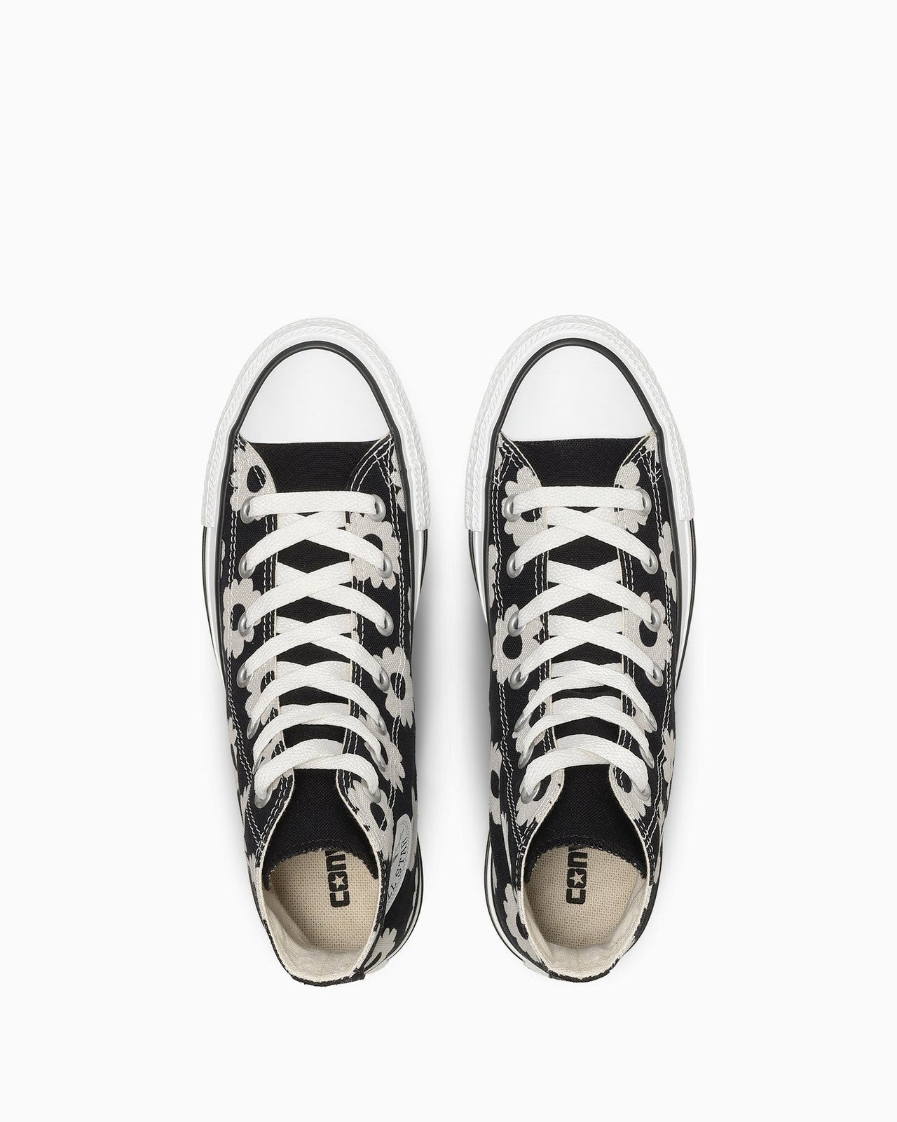 31318120 Converse All Star Flowerprint Hi BlackDark Gray (Women's)