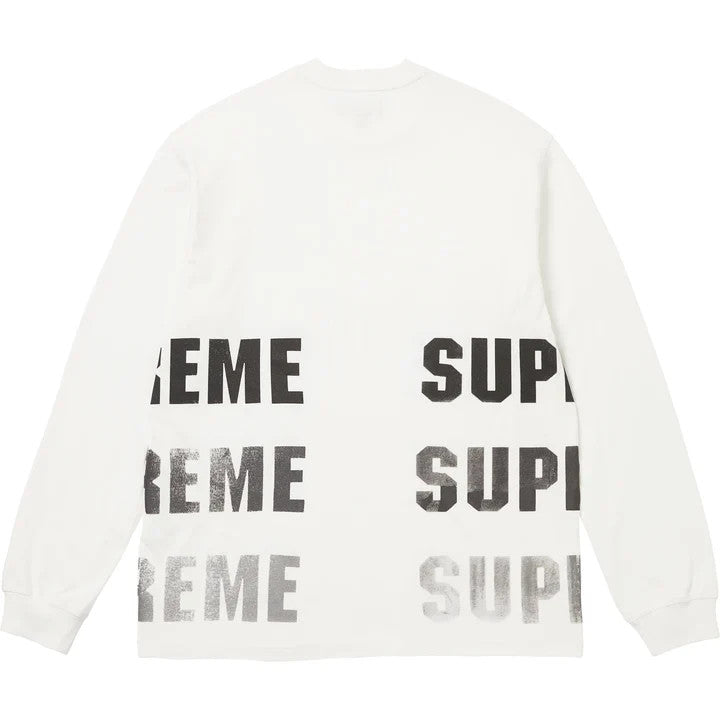 Supreme Reflective L/S Top White