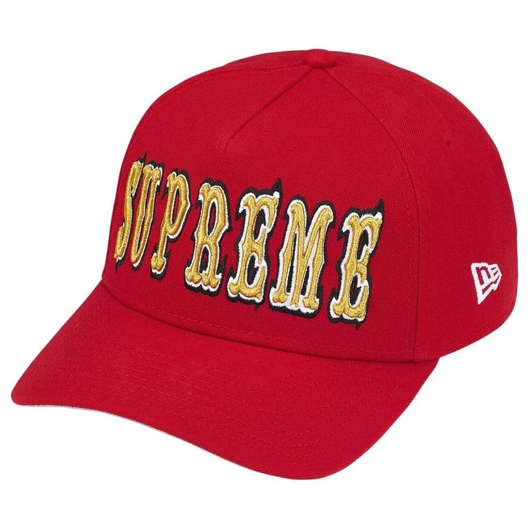 Supreme Gothic Outline Adjustable New Era Red