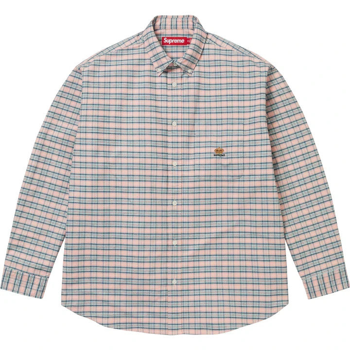 Supreme Loose Fit Flannel Oxford Shirt Plaid