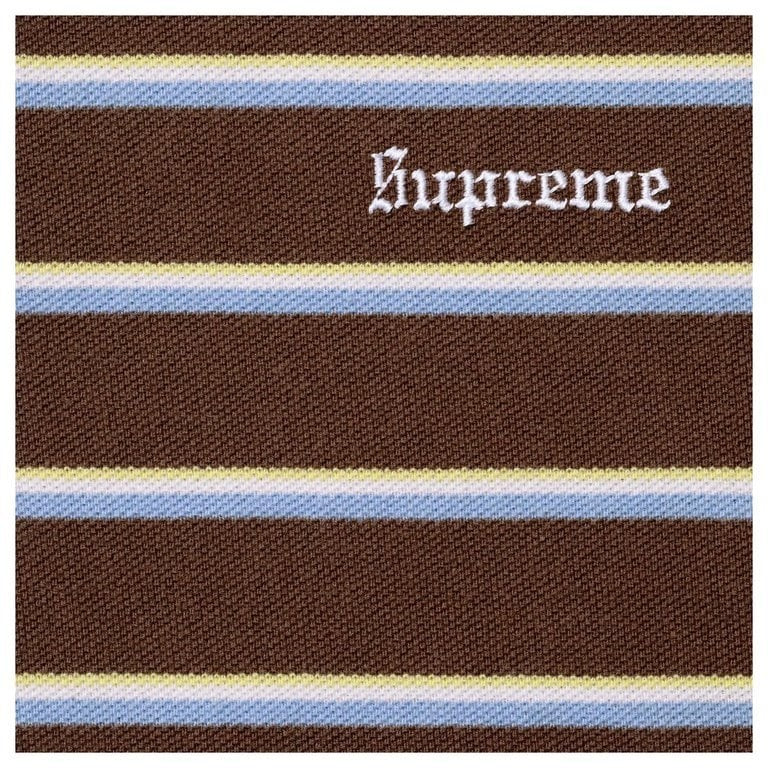 Supreme Stripe Polo Brown