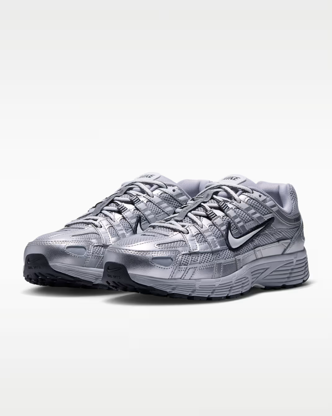 BV1021-022 Nike P-6000 "Wolf Grey/Off White/Metallic Silver" (Women's)