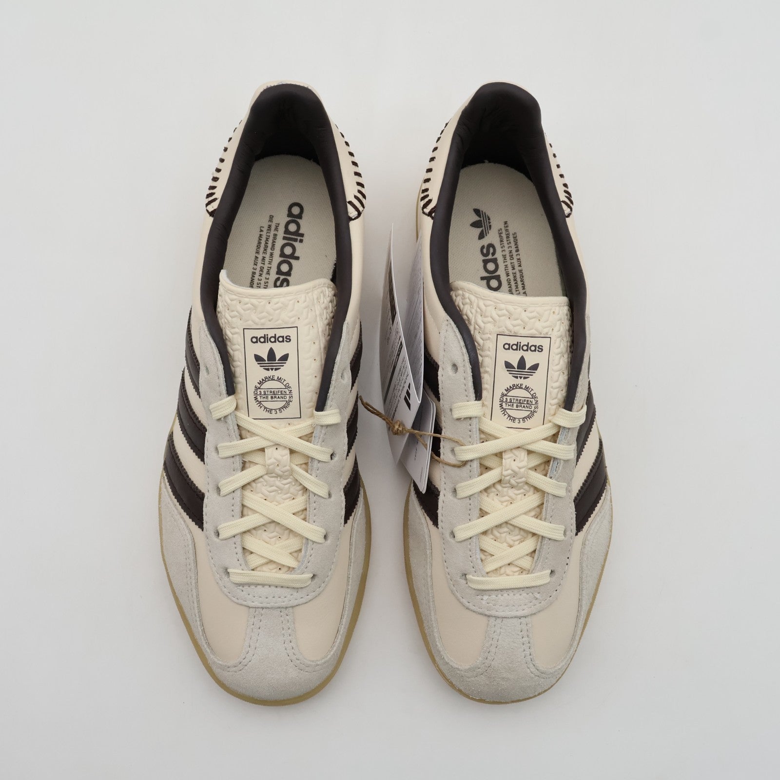 JQ1748 adidas Originals Gazelle Indoor Wonder White Dark Brown Gum Four (Men's)