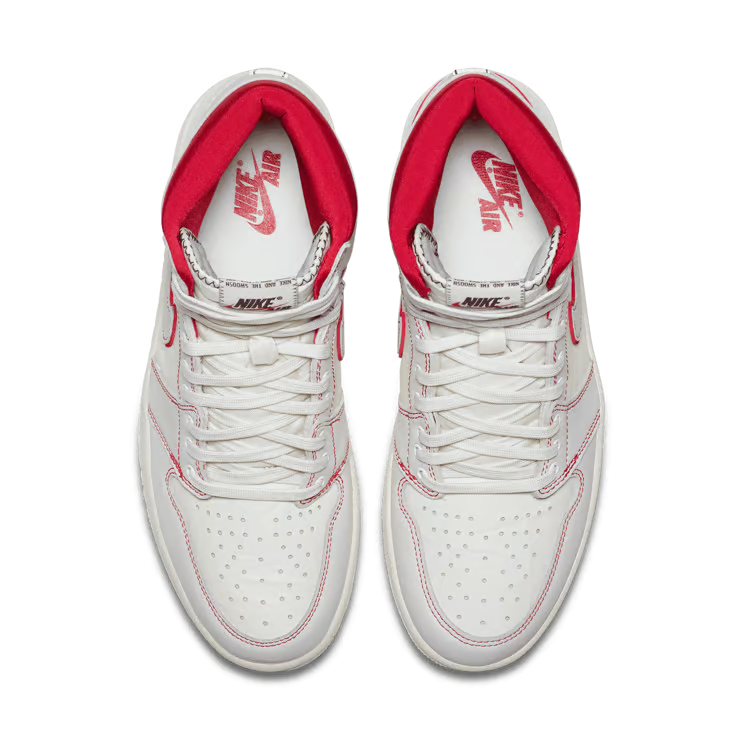 555088-160 Nike Air Jordan 1 Retro High OG "Sail/University Red" (Men's)